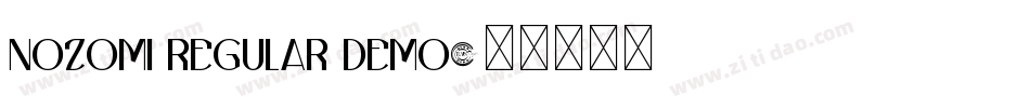 Nozomi Regular Demo字体转换